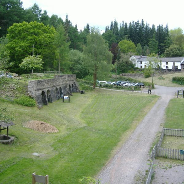 The old lime kilns at Goytre wharf