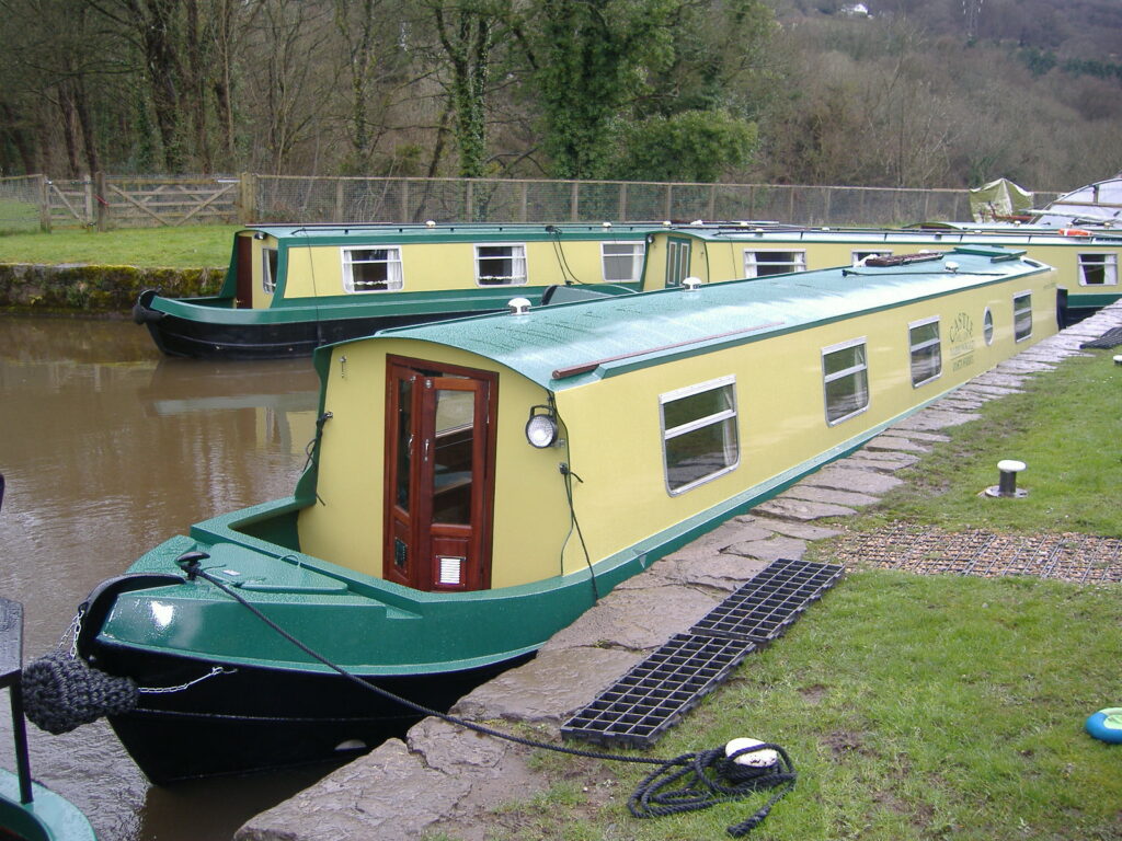 Our narrowboat Pencelli Castle on the Monmouthshire and Brecon Canal