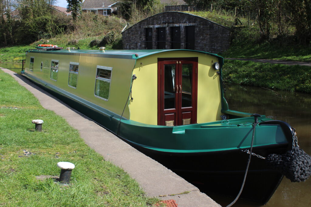 Our narrowboat Skenfrith Castle on the Monmouthshire and Brecon Canal